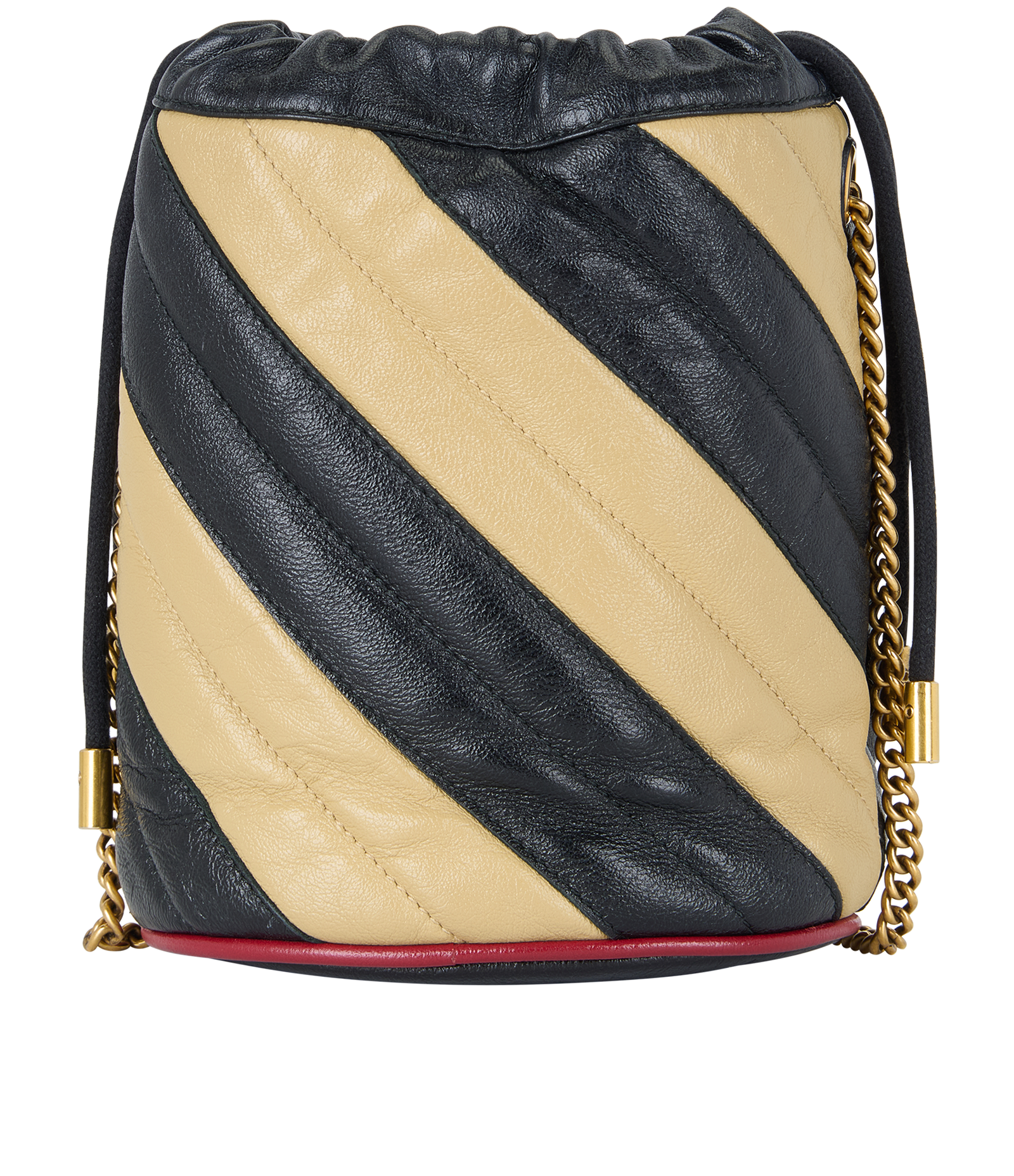 Marmont Bucket Bag, &pound;595, Handbags, Beige/Black, Leather, Back view
